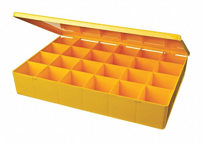 BOITE COMPARTIMENTS,24 CMPRTS,JAUNE