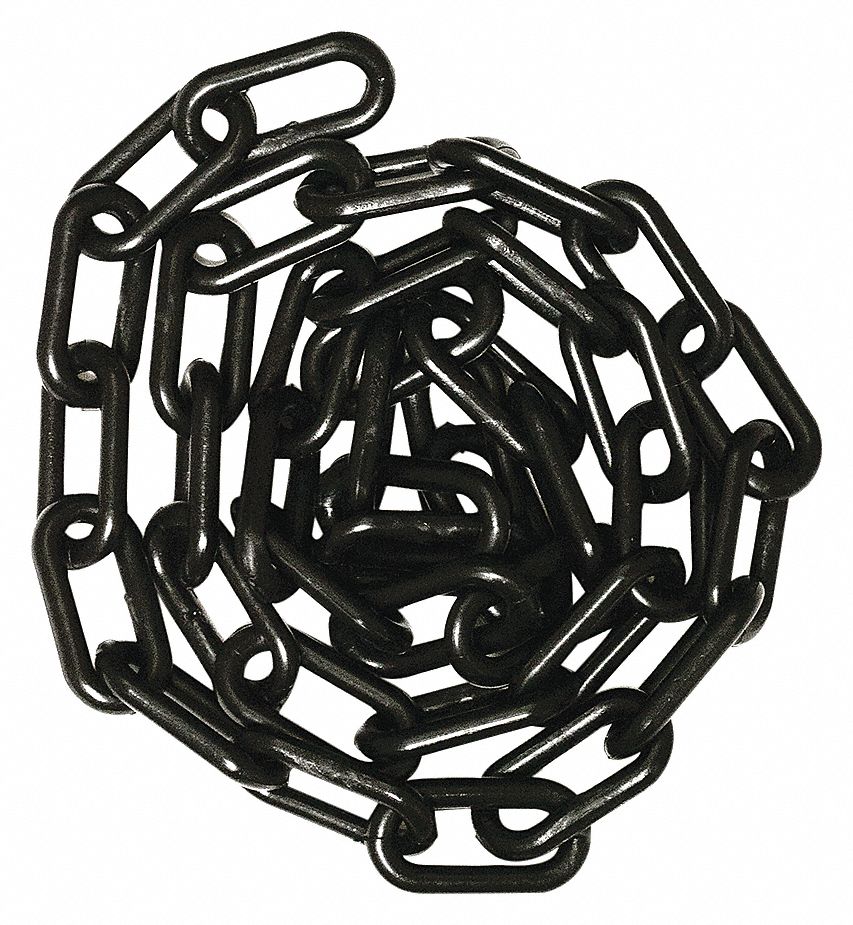 1-1/2IN PLASTIC CHAIN BLACK 50FT