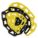 CHAIN, OUTDOOR/INDOOR, UV INHIBITOR, BLACK/YELLOW, GLOSSY, 50 FT X 1 1/2 IN, POLYETHYLENE