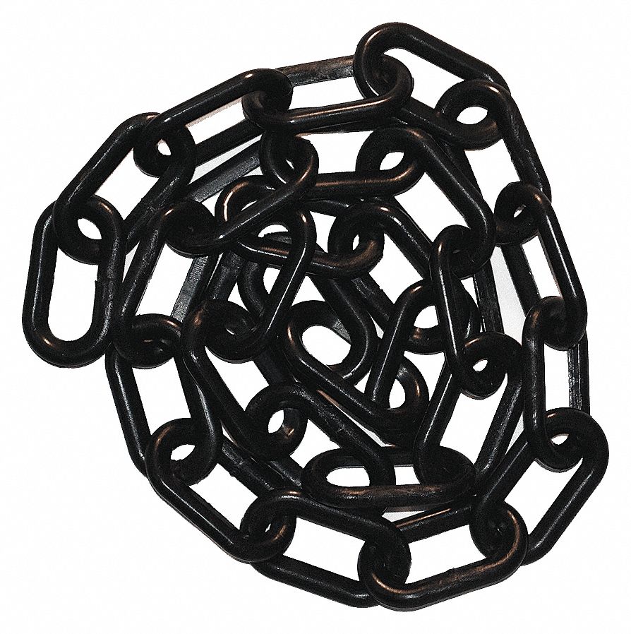 2IN PLASTIC CHAIN BLACK 100FT