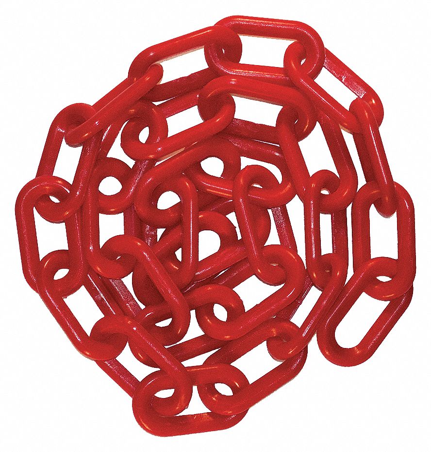 2IN PLASTIC CHAIN RED 50FT