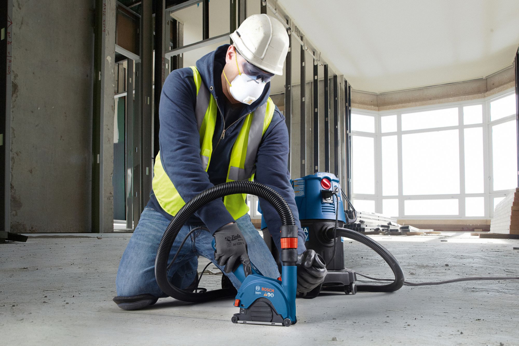 BOSCH Grinder Dust Collection Attachment, For Use With Bosch Grinders