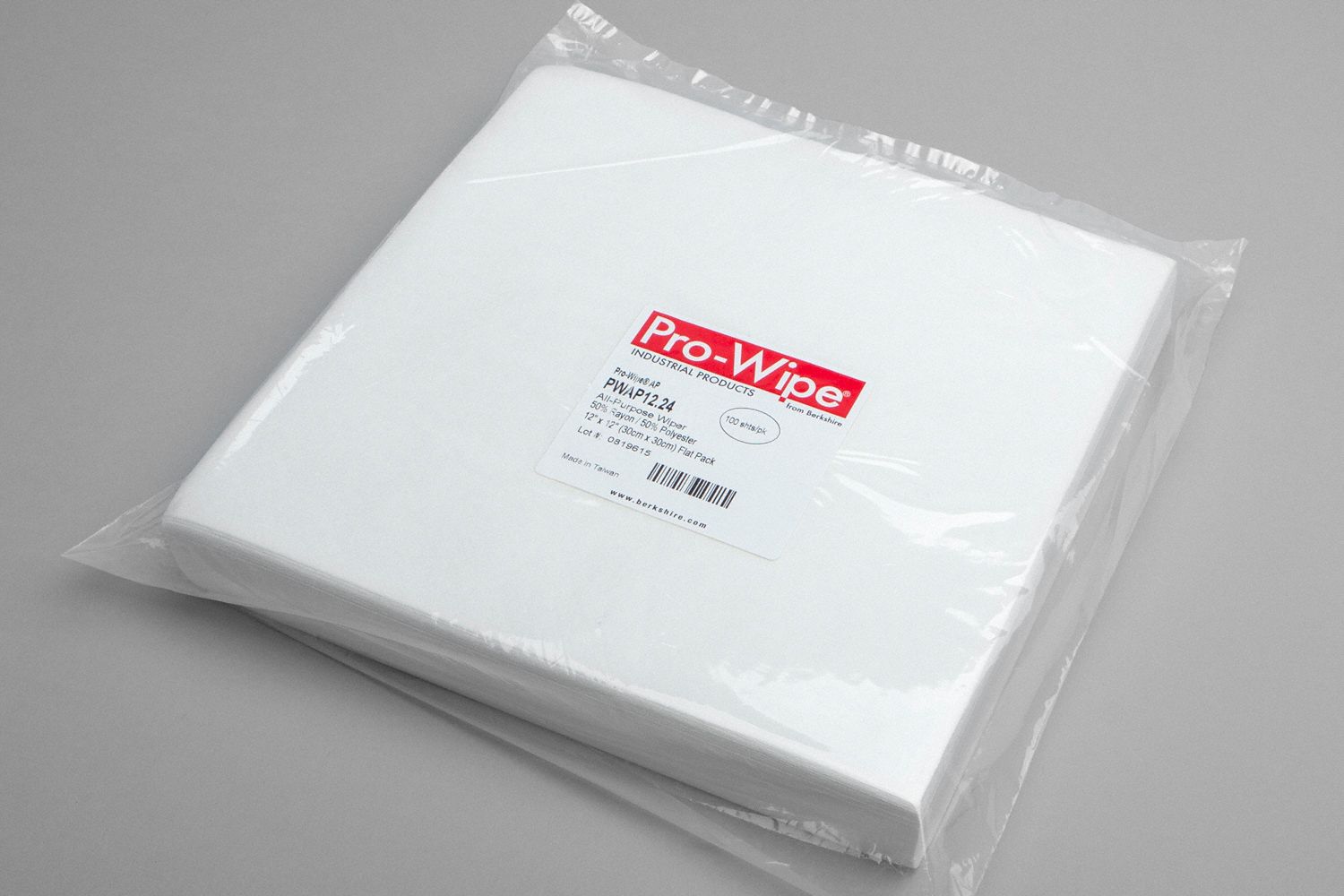 BERKSHIRE Dry Wipe, ProWipe(R) AP, 12 in x 12 in, Number of Sheets 100