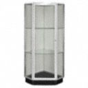 Display Case, 77x28x28, Chrome
