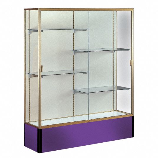 Display Case,72x48x16,Purple - Grainger