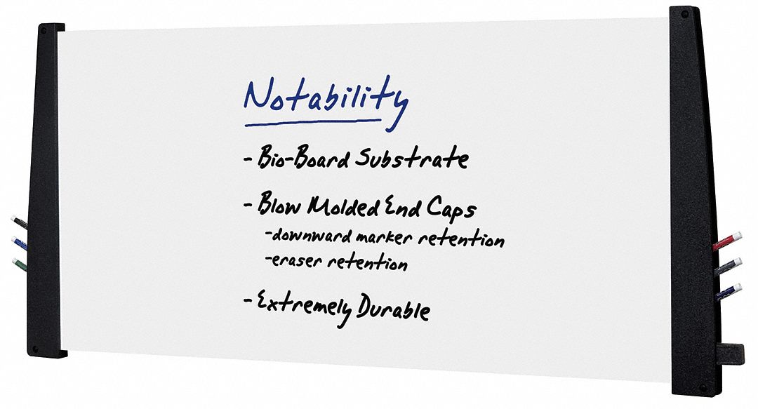 Gloss Dry Erase Board, 36 inH x 72 inW, White Grainger