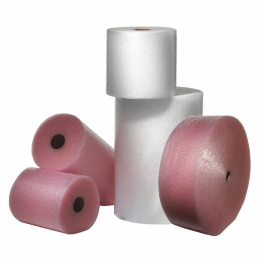 APPROVED VENDOR Bubble Roll: 3/16 in Bubble Size, 48 in Roll Wd, 750 ft  Roll Lg, Clear, Std