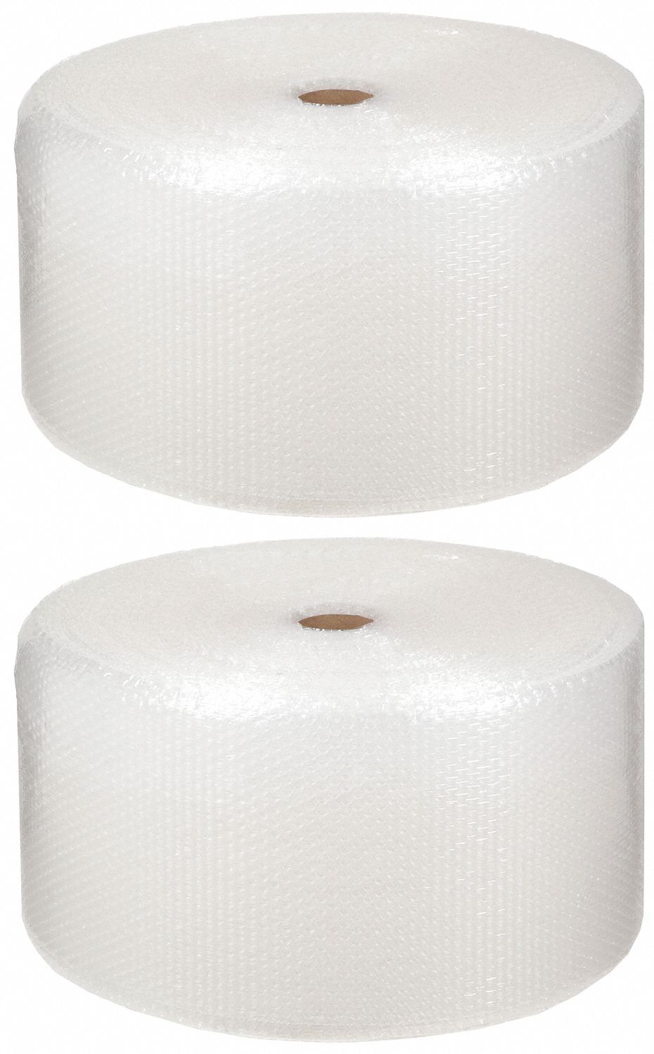 BUBBLE ROLLS, 3/16 IN BUBBLES, 24 IN ROLL W, 300 FT ROLL L, CLEAR, 2 PK