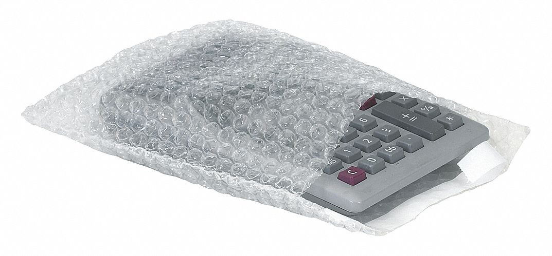 Bubble Bag: 7 in Bubble Bag Wd, 11 1/2 in Bubble Bag Lg, 400 Bags per Case, 400 PK