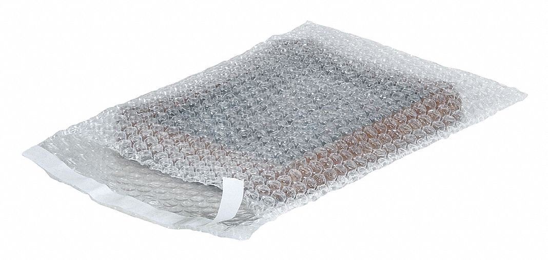 Bubble Bag: 10 in Bubble Bag Wd, 15 1/2 in Bubble Bag Lg, 250 Bags per Case, 250 PK