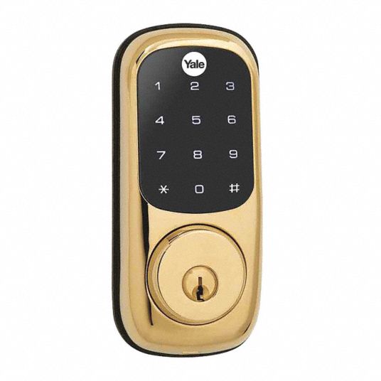 YALE REAL LIVING Electronic Keyless Deadbolt, 23/8 in to 23/4 in