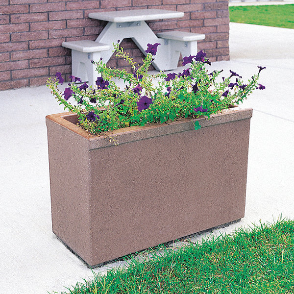 WAUSAU TILE Planter,Rectangle,36in.Lx18in.Wx18in.H - 39UN26|TF4155W22