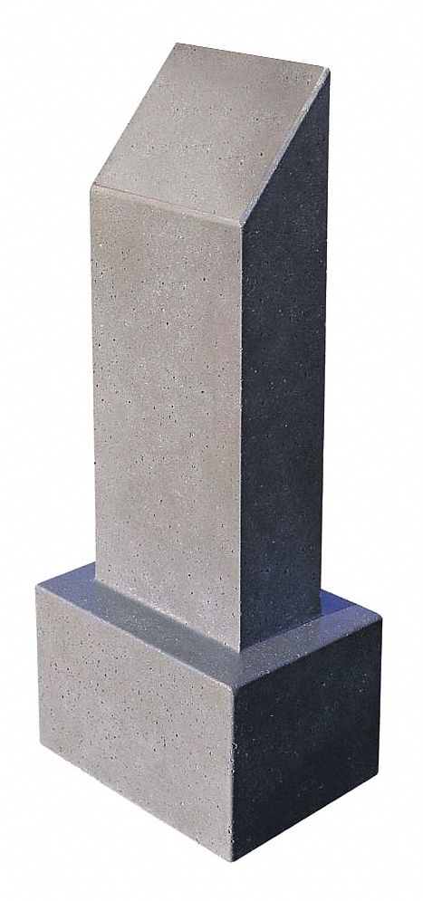 Bollard, Round, 15in.Lx10in.Wx40in.H