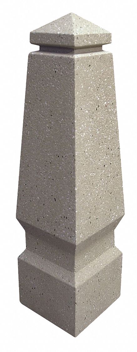 Bollard, Square, 12in.Lx7.5in.Wx45in.H