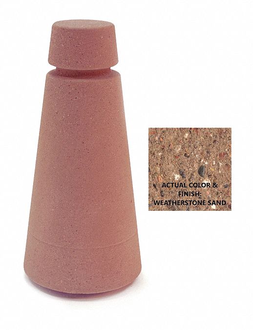 Bollard, Round, 9in.Lx18in.Wx38in.H