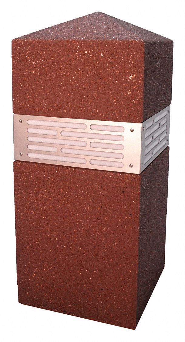 Bollard, Square, 18in.Lx18in.Wx42in.H