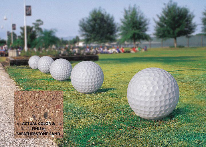 Bollard, Golf Ball, 24in.Lx24in.Wx24in.H