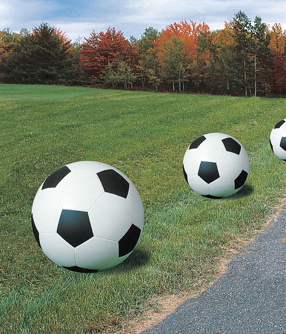 WAUSAU TILE, Soccer Ball, 24 in Outside Dia., Security Bollard 39UR15