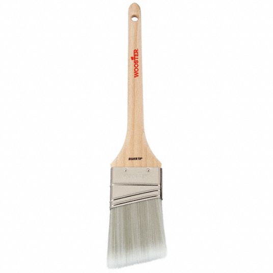 8020015964244, 2 Angled Sash Paint Brush, POLYESTER, Hardwood Handle