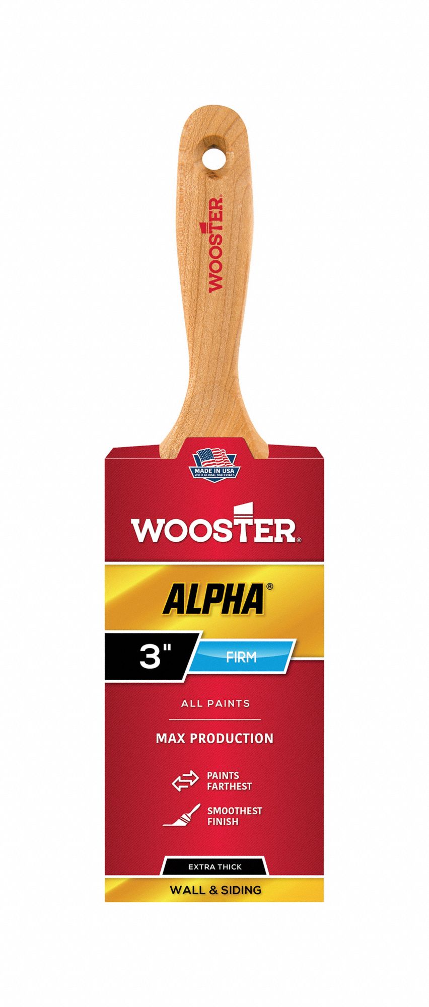 PAINT BRUSH, WALL BRUSH, 3 IN, SYNTHETIC