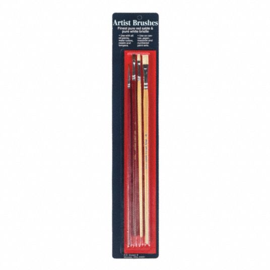 WOOSTER, Artist Brush, (1) Each 2, 4 sable, 4, 8 bristle, Paint Brush Set 39UU64F5104