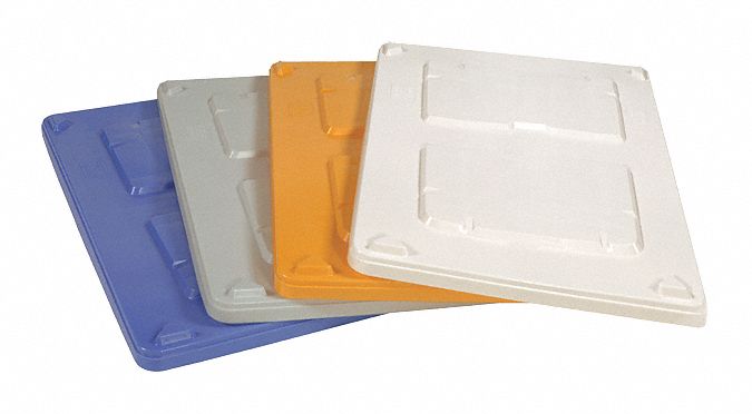 Bulk Container Lid: 48 in x 40 in, Blue, Plastic