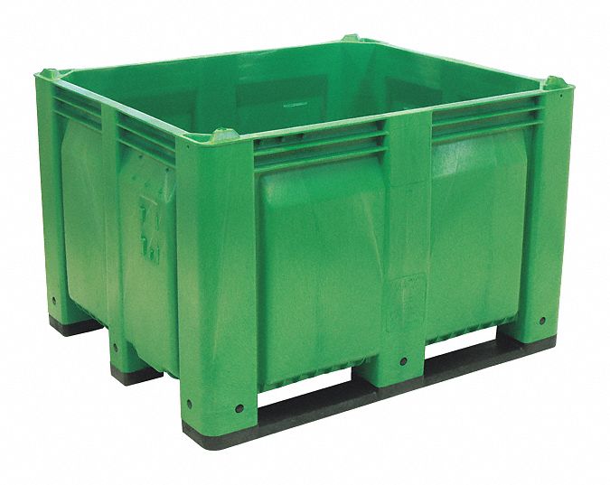 BULK CONTAINER,GREEN,36-3/4IN.W