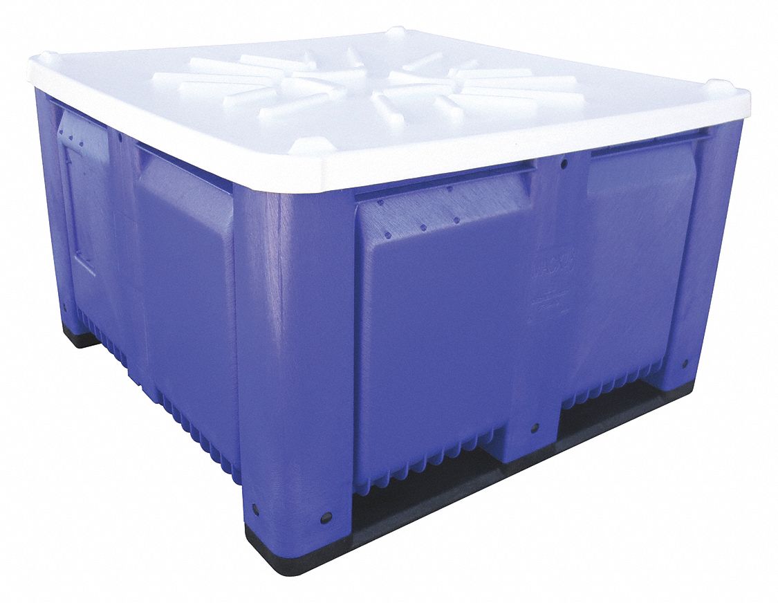 DECADE PRODUCTS Bulk Container Lid, White, 3 inH x 48 inL x 48 inW, 1EA