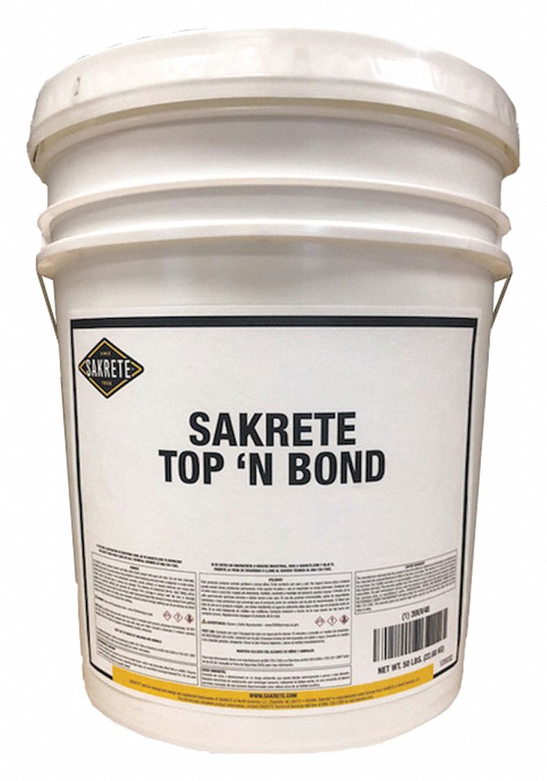 CONCRETE REPAIR COMPOUND, TOP 'N BOND, CEMENT, 50 LB, PAIL, GREY