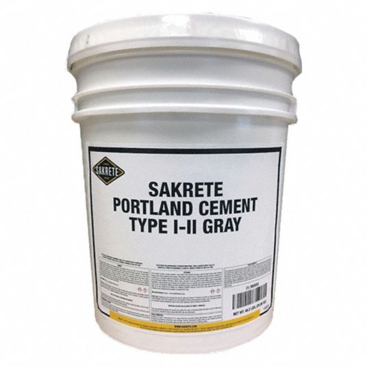 SAKRETE 46.2 lb Pail Cement, Gray, 0.5 cu ft Coverage, Starts to Harden ...