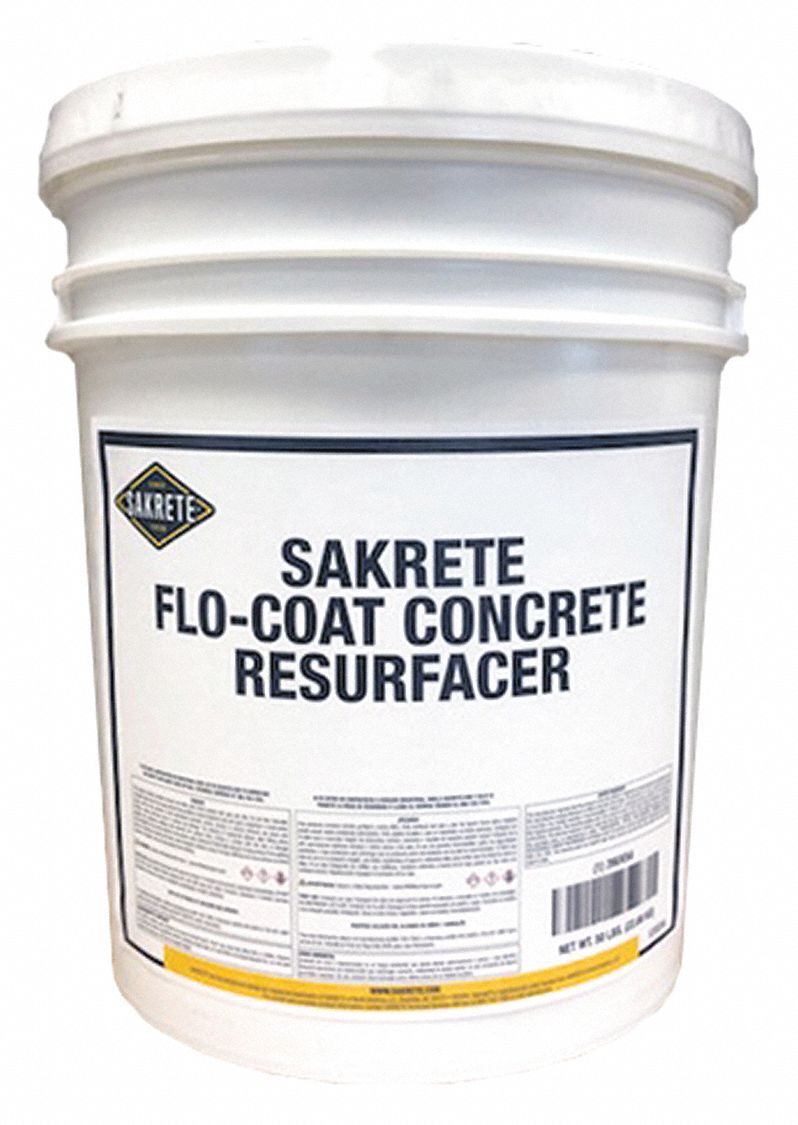 FLO-COAT CONCRETE RESURFACER/REFINISHER, CEMENT, 50 LB, PAIL, GREY