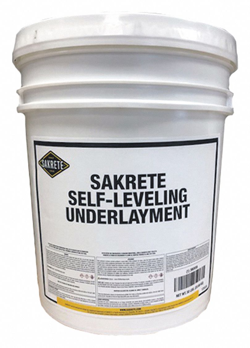 CONCRETE LEVELING COMPOUND, SELF-LEVELING UNDERLAYMENT, CEMENT, 50 LB, PAIL, GREY