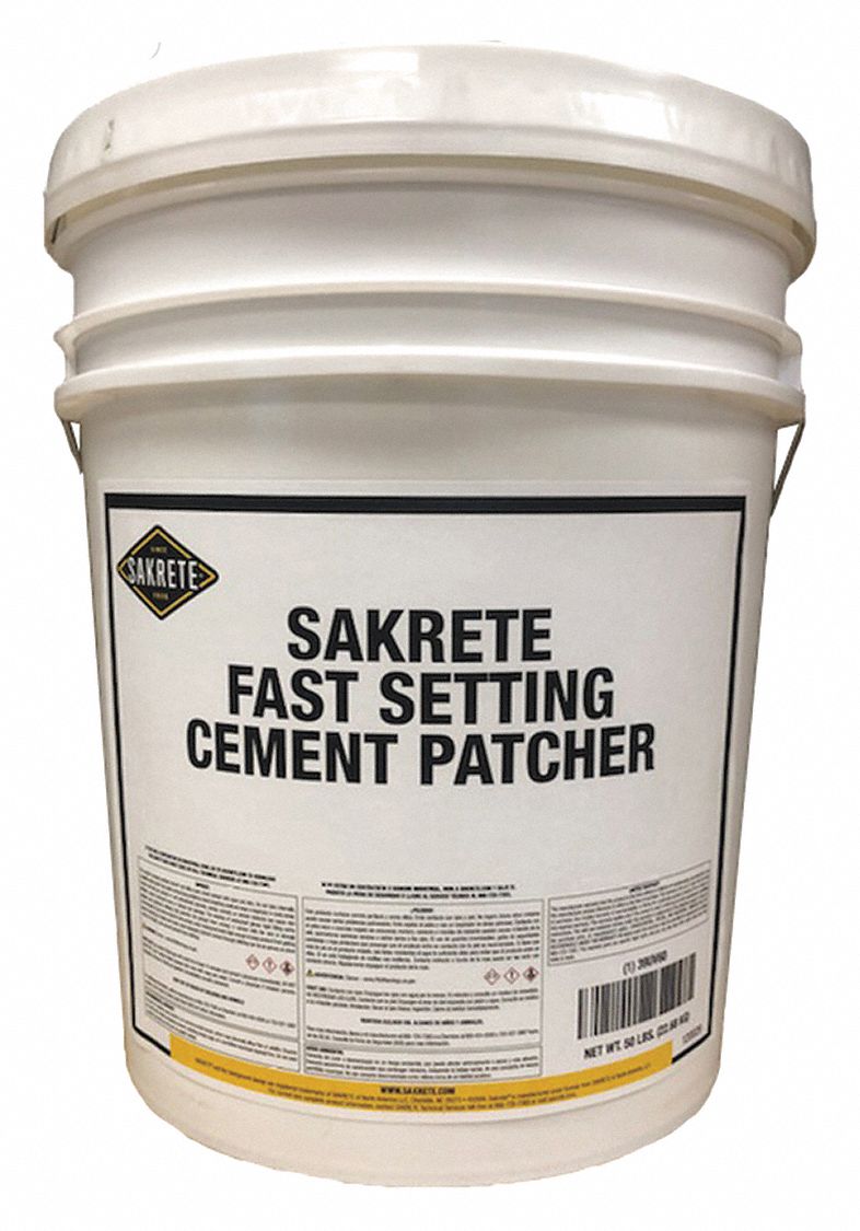 CONCRETE REPAIR COMPOUND, FAST SETTING, CEMENT, 50 LB, PAIL, GREY