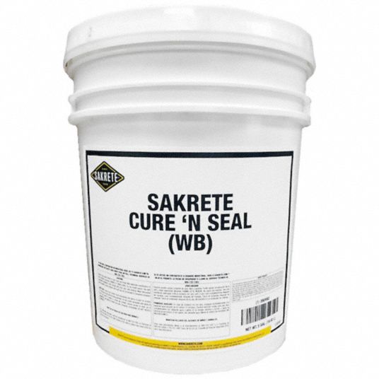 SAKRETE, Cure & Seal, 5 gal Container Size, Concrete Sealer 39UV62
