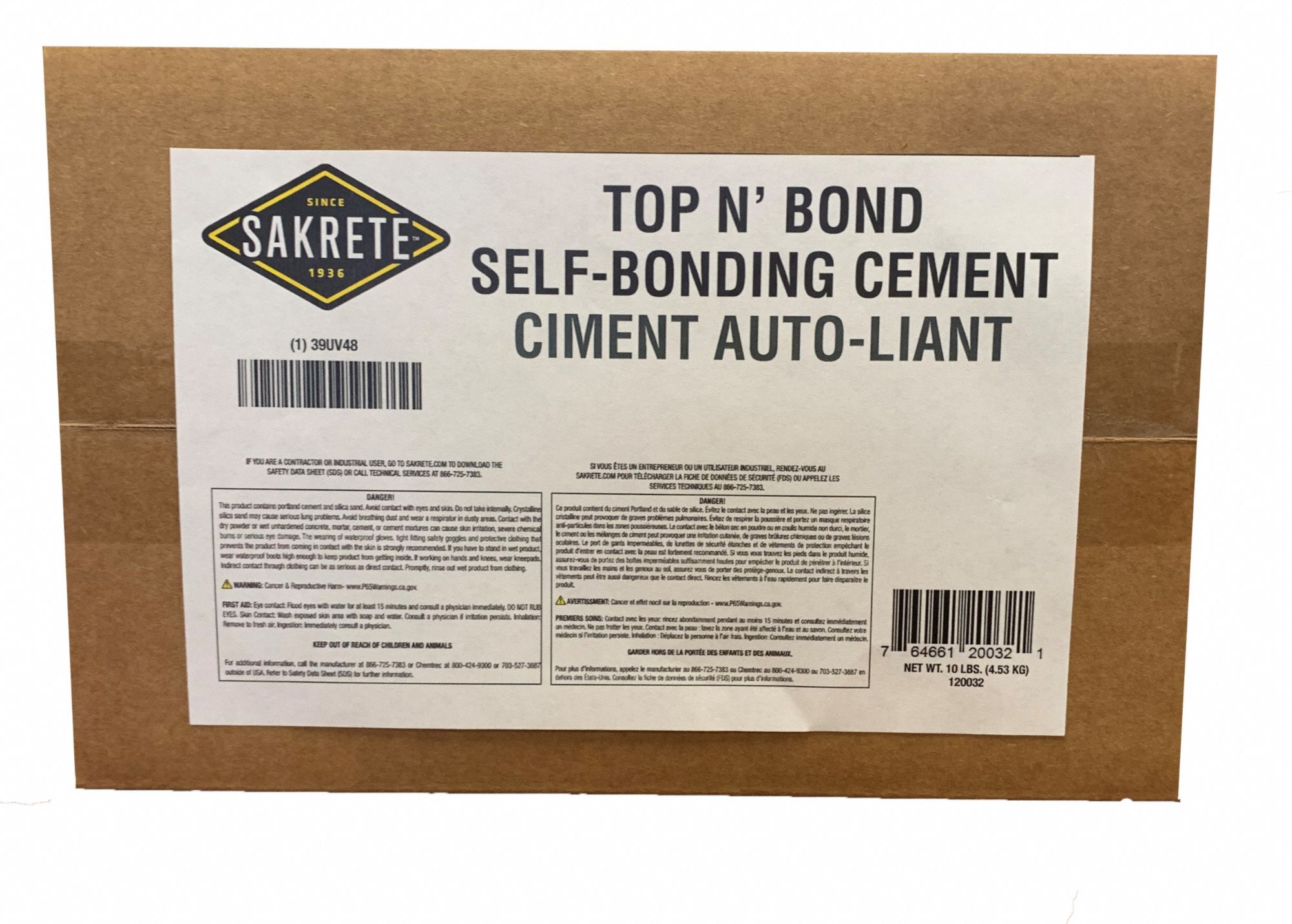 Concrete Patcher, 10 lb., Box