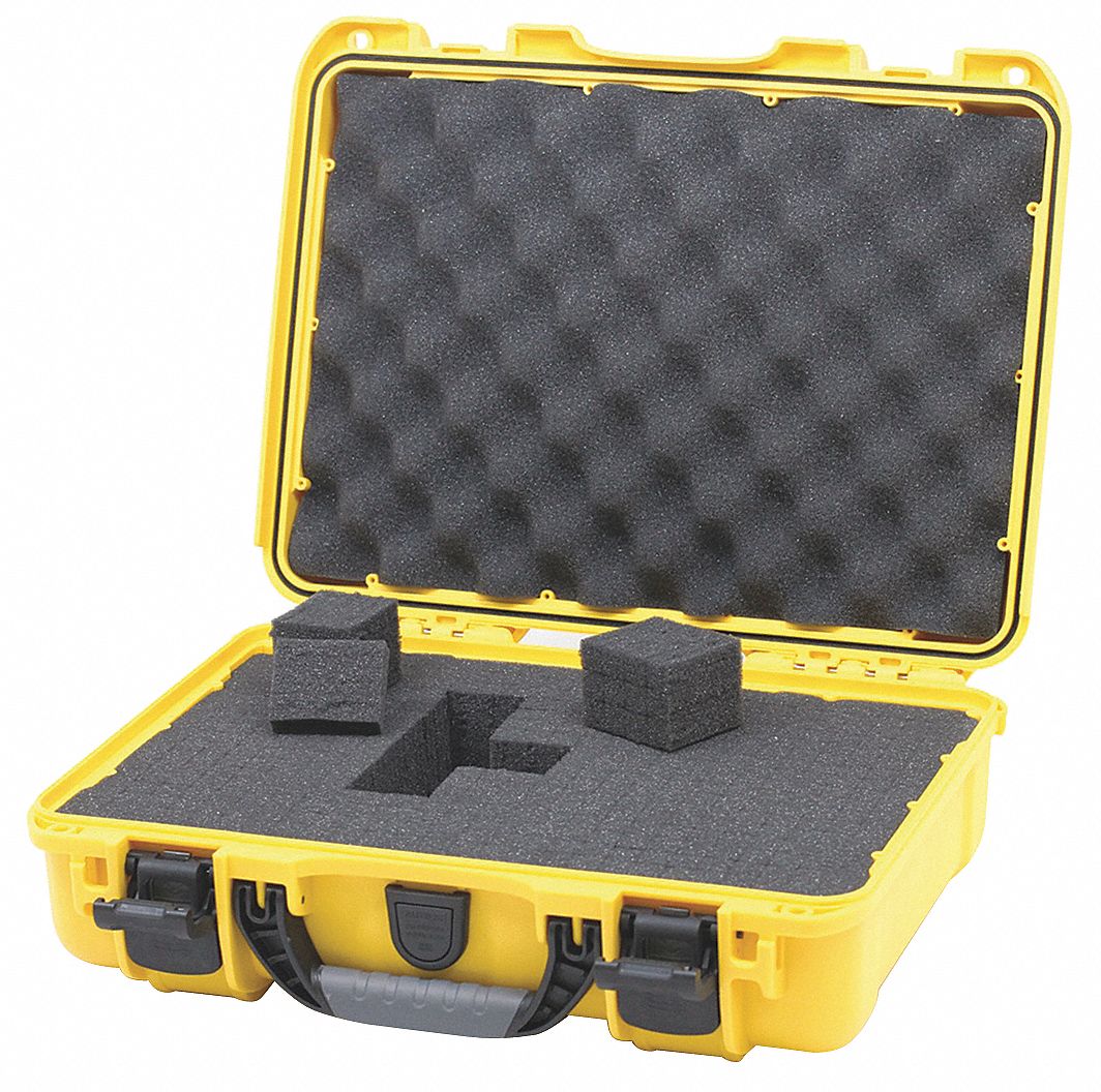 Protective Case: 9 1/4 in x 13 1/4 in x 4 1/8 in Inside, Pick and Pluck, Yellow, 3 lb Wt