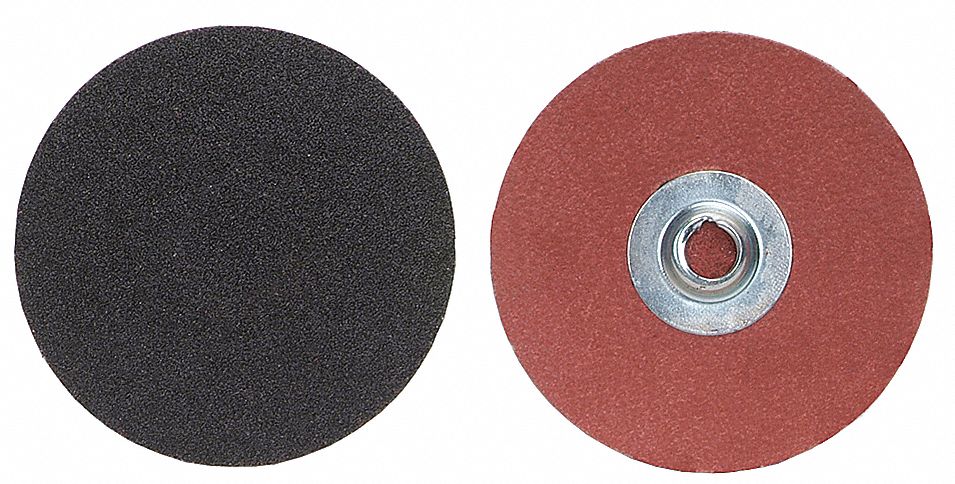 QUICK-CHANGE SANDING DISC, TS, 3 IN, ALUMINUM OXIDE, P60 GRIT, Y WEIGHT POLYESTER, R766, 50 PK