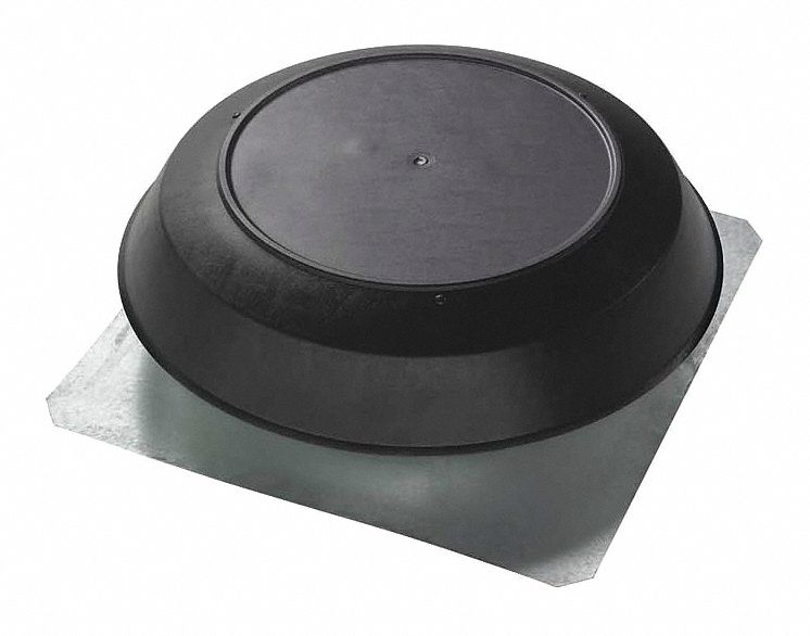 BROAN Attic Exhaust Fan Roof Mount, Solar, Max. 1,400 sq ft Attic, 1,000 cfm Max., Thermostat
