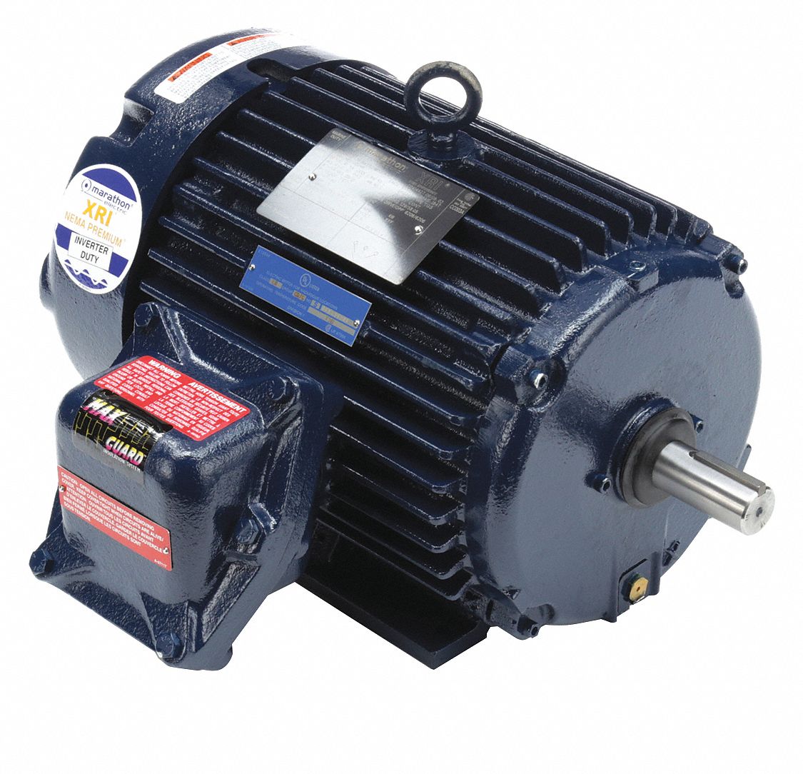 Hazardous Location Motor: Division I, Class I/Class II, Rigid Base, 5 hp Horsepower