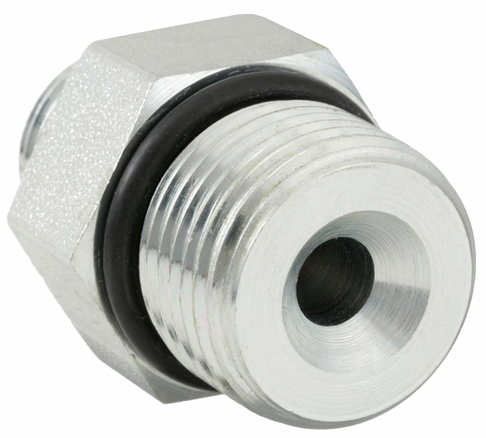 Hydraulic Hose Adapter: 3/8 in x 5/8 in Fitting Size, Male x Male, ORS x ORB, Rigid, Straight