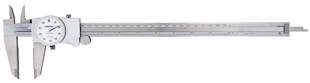 INCH DIAMETER CALIPER, 0 TO 12 IN RANGE, +/-02 IN ACCURACY, 01 IN DIAMETER GRADUATION