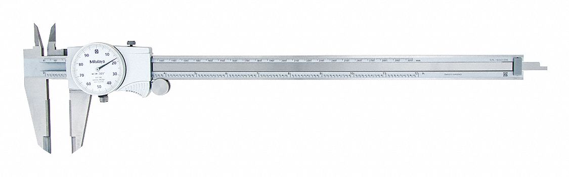 INCH DIAMETER CALIPER, 0 TO 12 IN RANGE, +/-02 IN ACCURACY, 01 IN DIAMETER GRADUATION