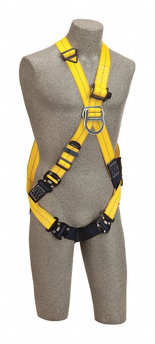 DELTA FALL PROTECTION HARNESS, S, SHOULDER PAD, STEEL HARDWARE, QUICK-CONNECT, 420 LB
