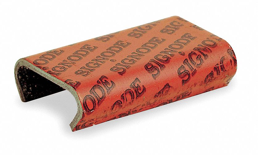 SIGNODE Regular Duty Seals, Open Seals, Fits Strap Width 1/2 in, Flat Seal Surface Type, Steel