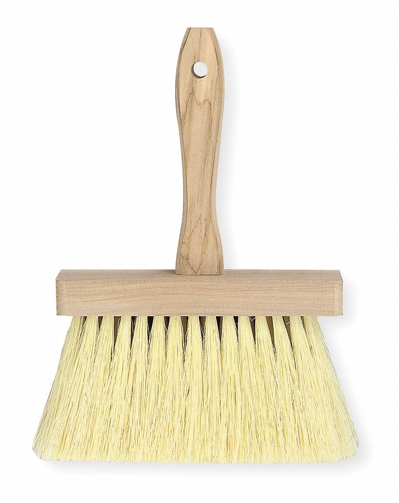 Masonry Brush: Bristle Lg 3 1/4 in, Bristle Material Tampico, Handle Material Wood