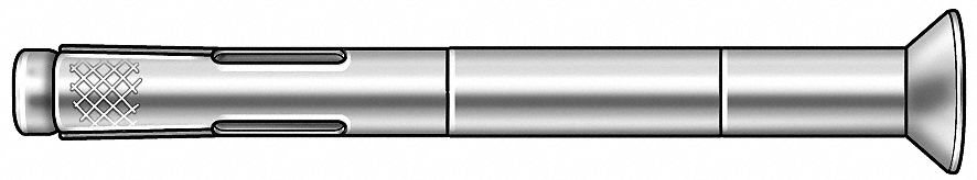 RED HEAD Sleeve Anchor: 5 in Overall Lg, 3/8 in Dia, 5/16"-18 Thread Size, Steel, Zinc Plated, 50 PK