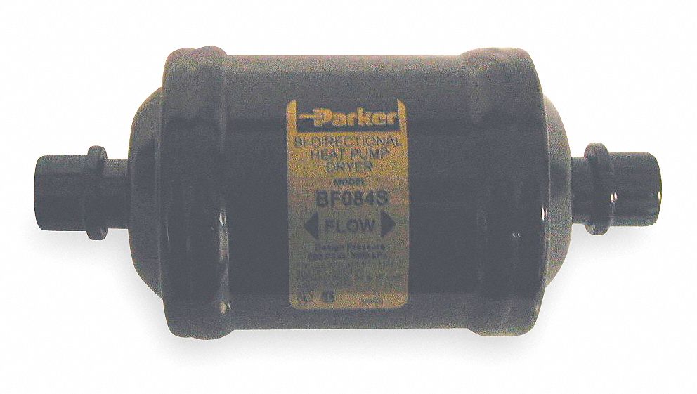 Liquid Line Filter Dryer: Steel, For 8 ton System, Molecular Sieve, 5.6 in Lg