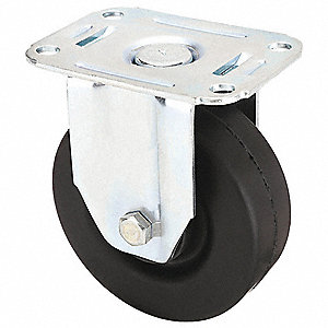 DEBRIS-RESISTANT STANDARD PLATE CASTER, 4 IN WHEEL DIA, 165 LB, RIGID CASTER, SOFT DEBRIS-RESISTANT STANDARD PLATE CASTER, 4 IN WHEEL DIA, 165 LB, RIGID CASTER, SOFT