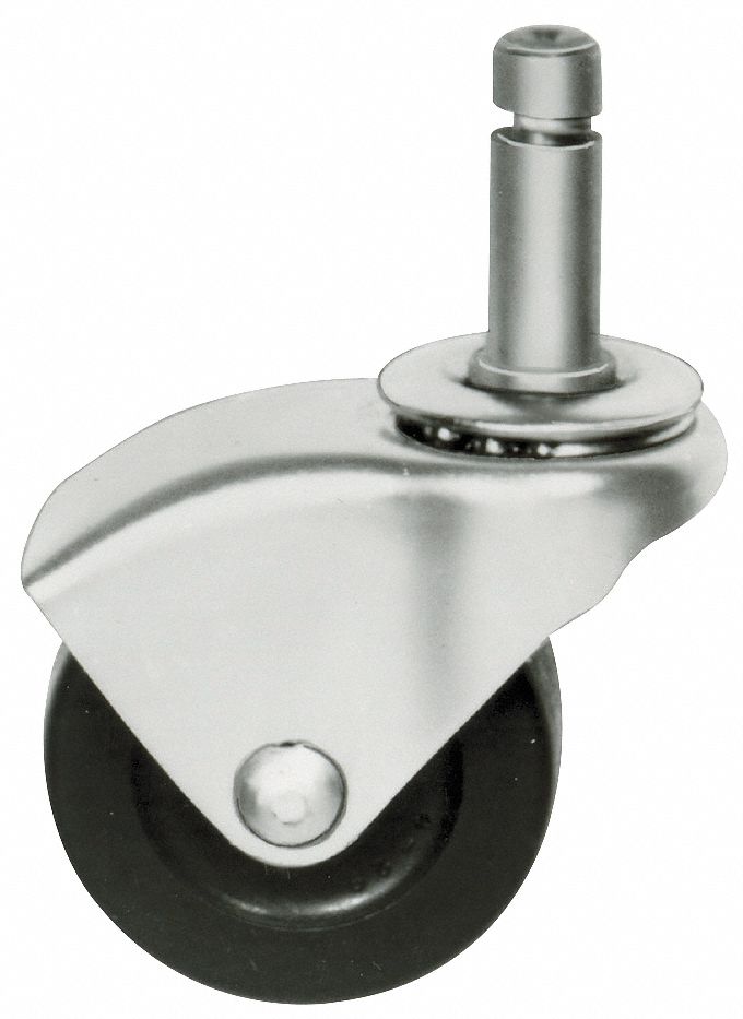 GRAINGER APPROVED FrictionRing Stem Caster 2 in Wheel Dia., 75 lb, 2