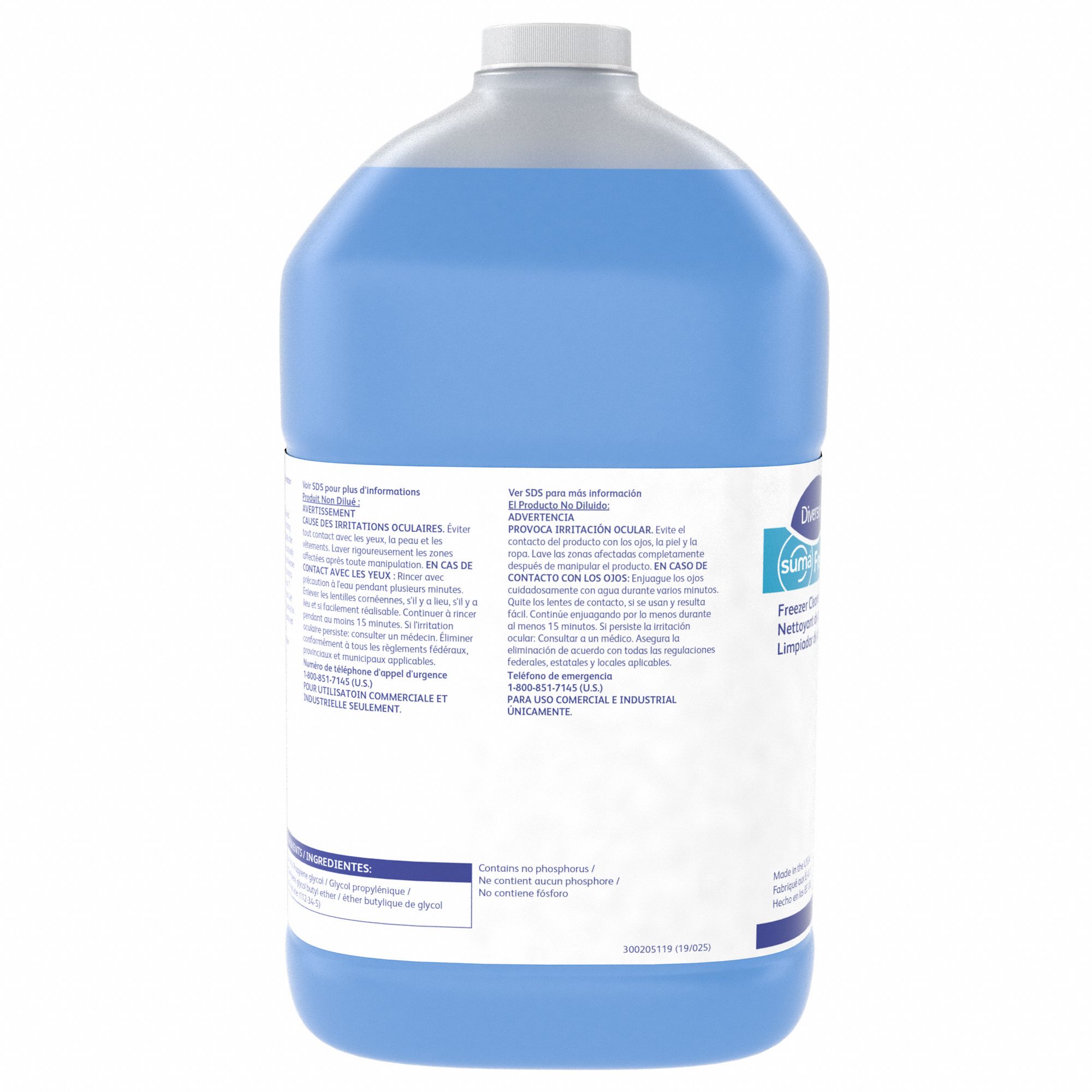 DIVERSEY Freezer Floor Cleaner: Jug, 1 gal Container Size, Ready to Use ...